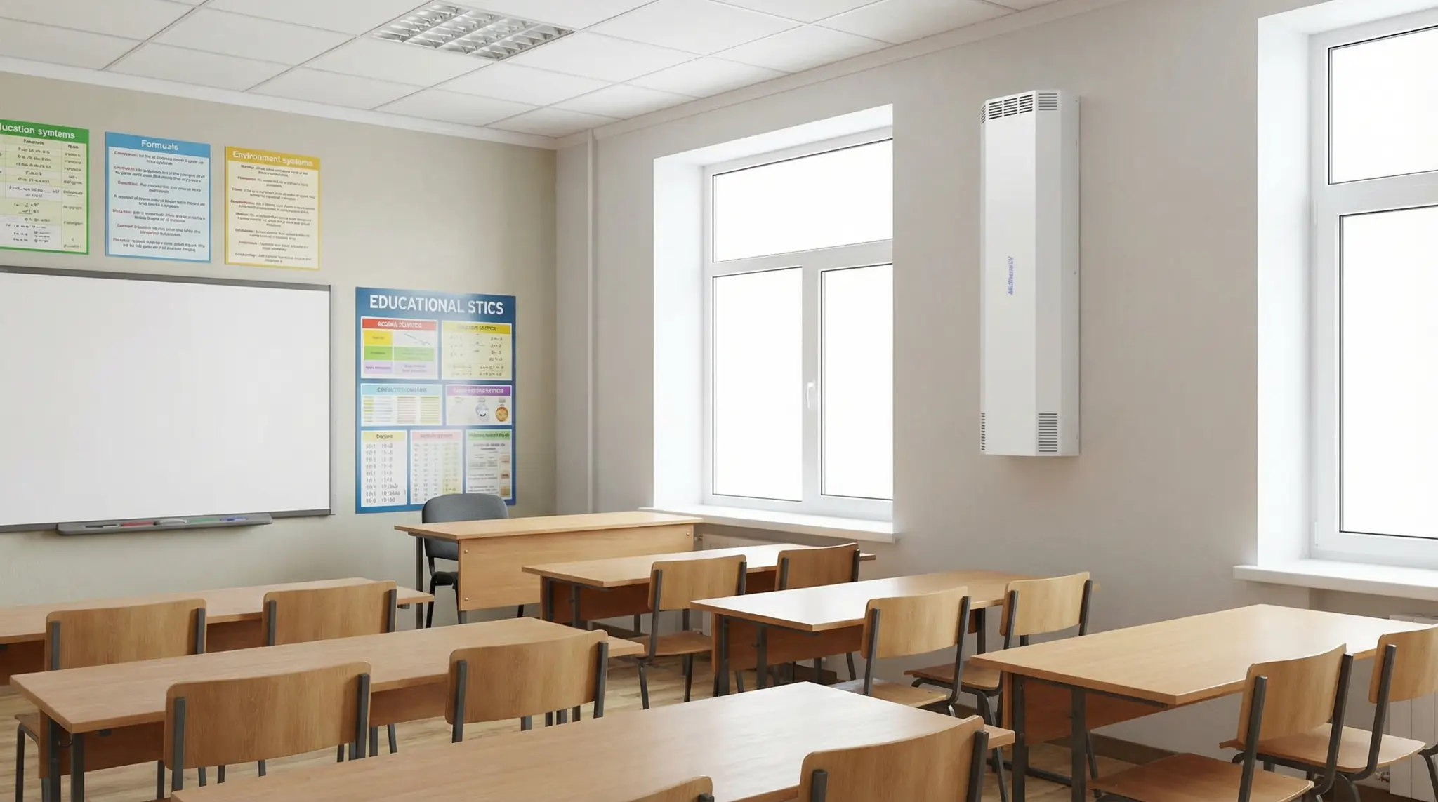 MT250 wall-mounted units in school classroom